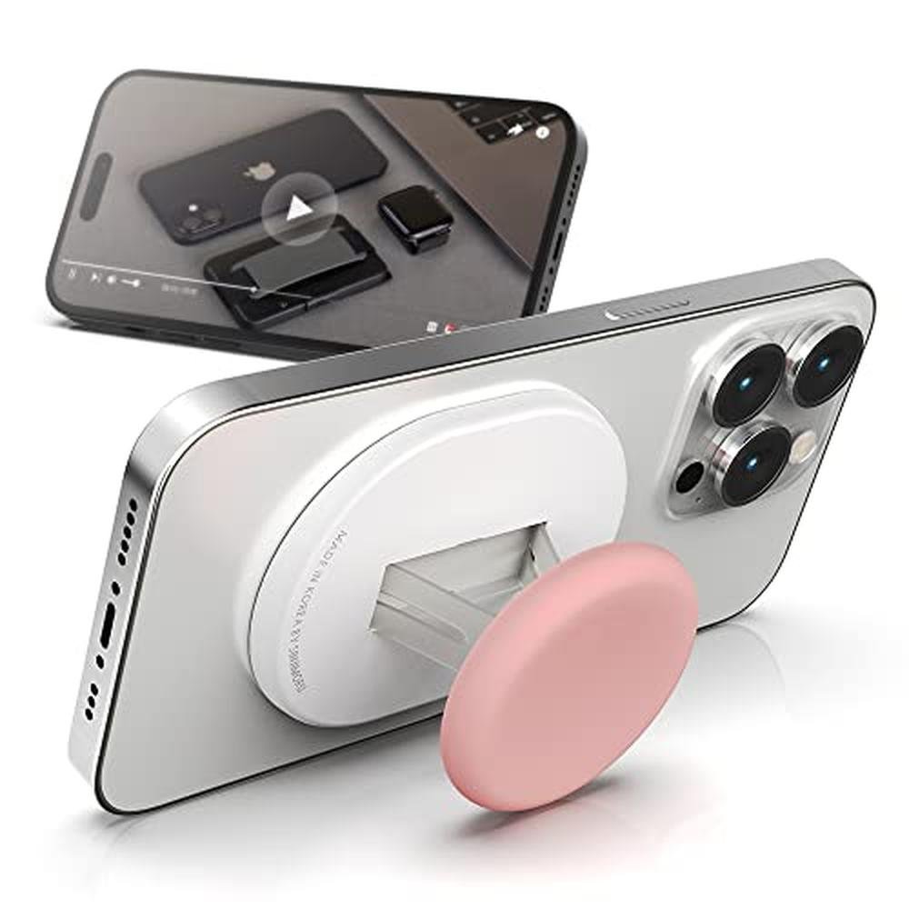 Magnetic Phone Grip: Sinjimoru M-Mini Tok Black – Close-up Detail