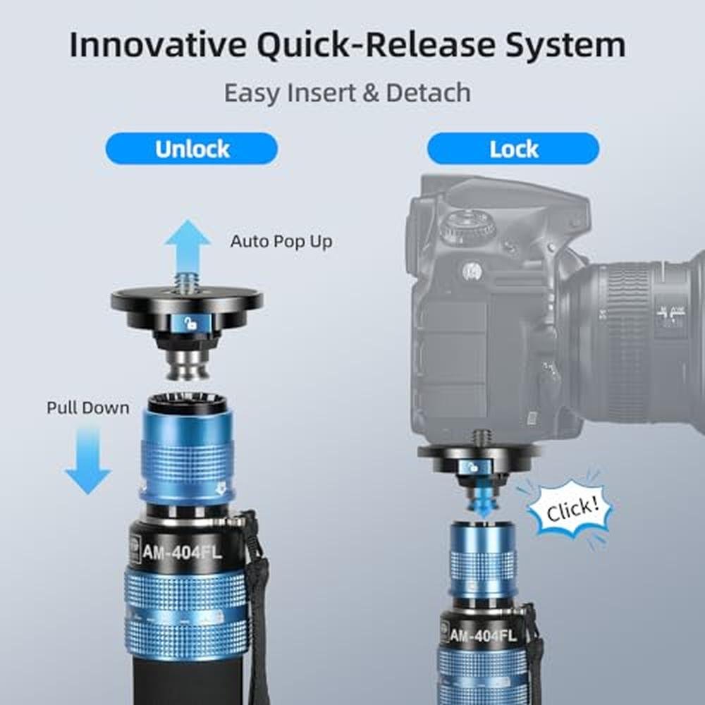 Monopod Sirui: SIRUI AM-404FL 74.8-Inch Aluminum Video – Side View