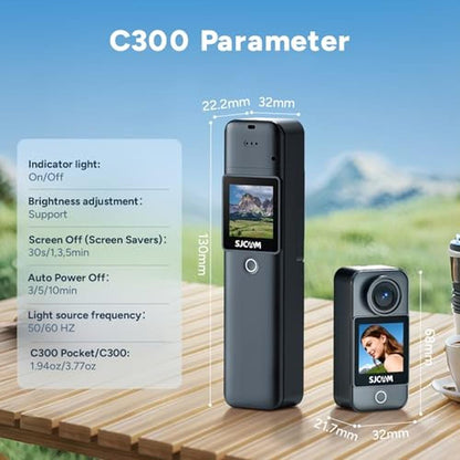 Camera SJCAM: SJCAM C300 2IN1 Handheld 4K Pocket Camera – Packaging