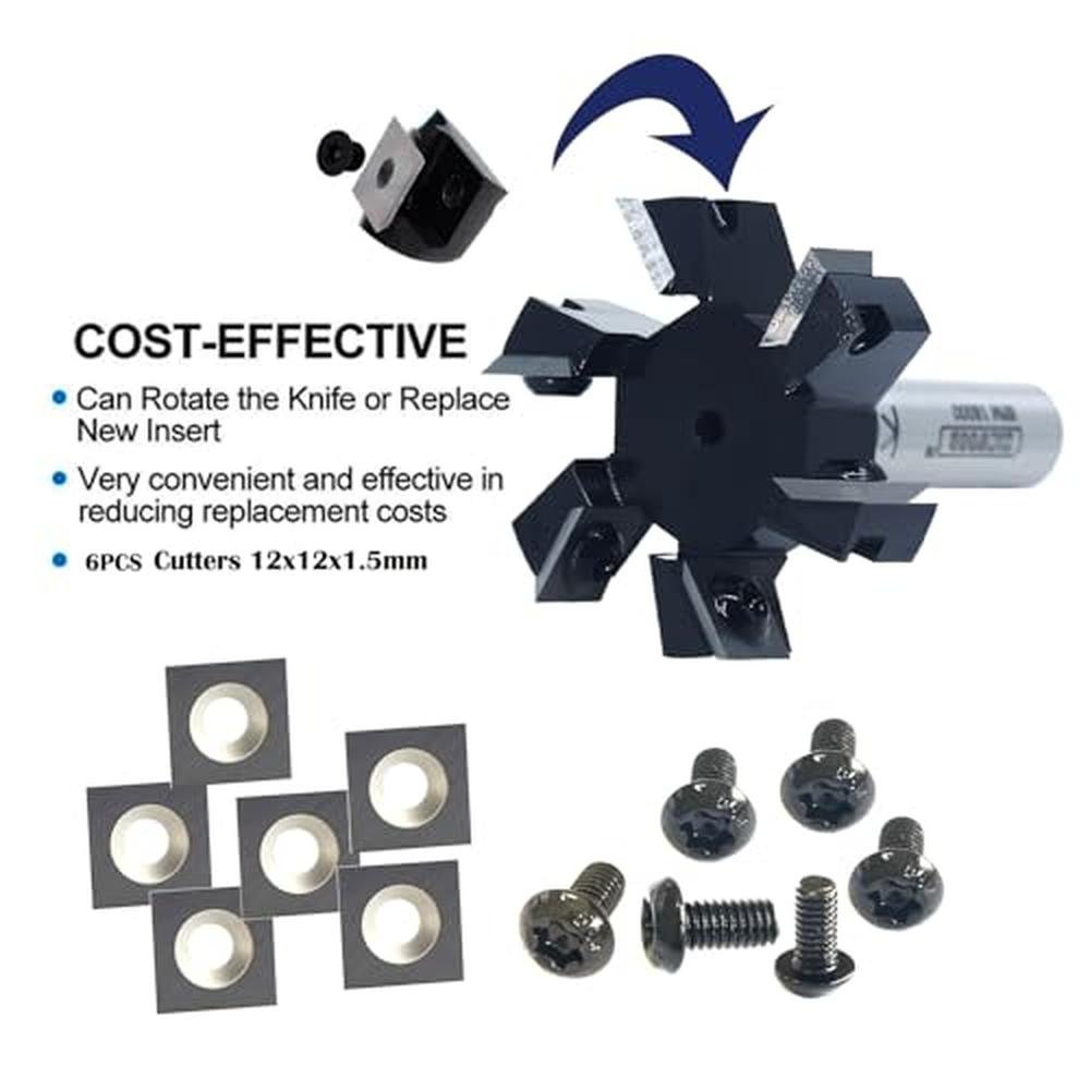 Slab Flattening Router Bit 1/2 Shank – Close-up Detail