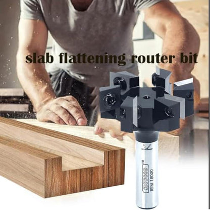 Slab Flattening Router Bit 1/2 Shank – In Use