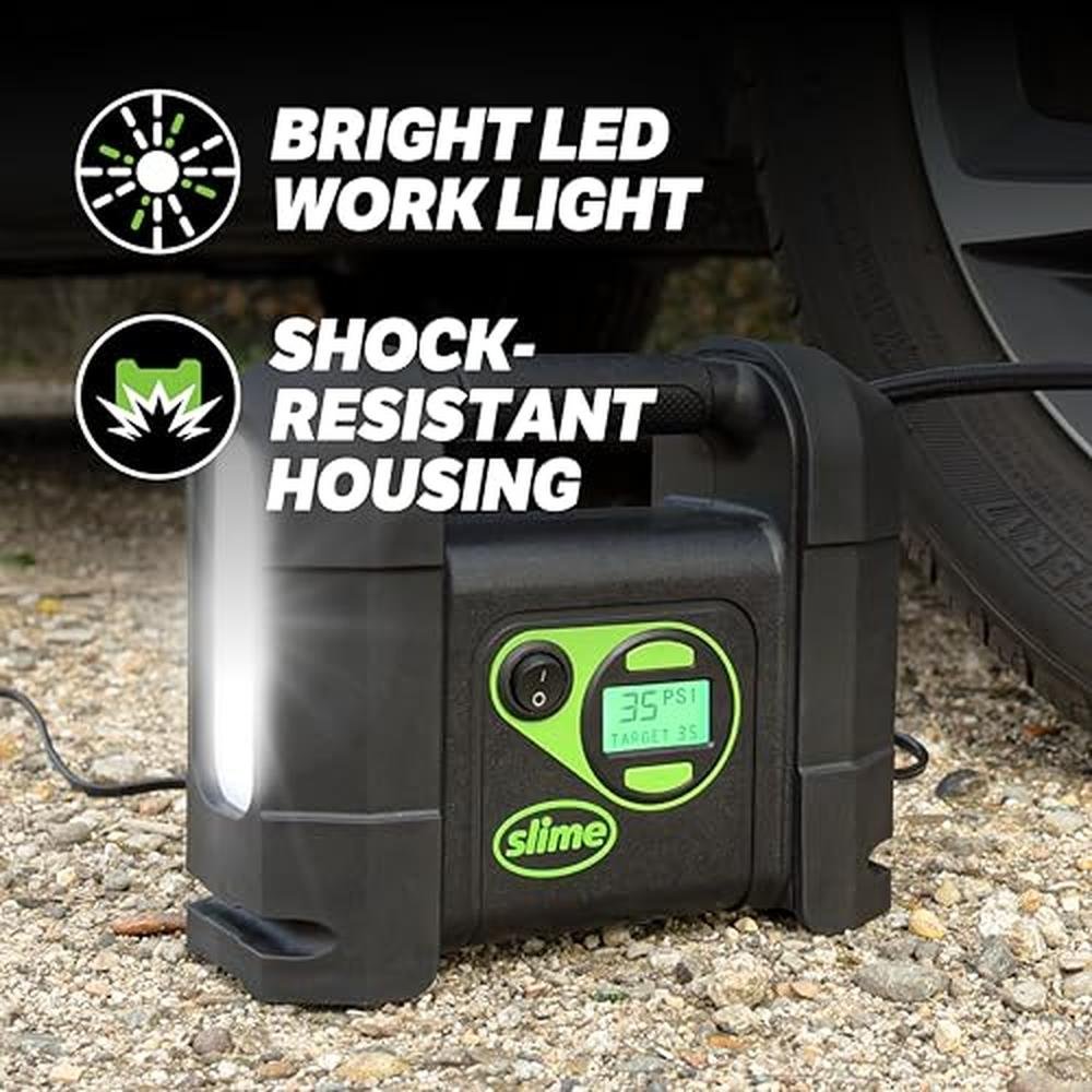 Slime 40047: Portable Car Air Compressor – In Use