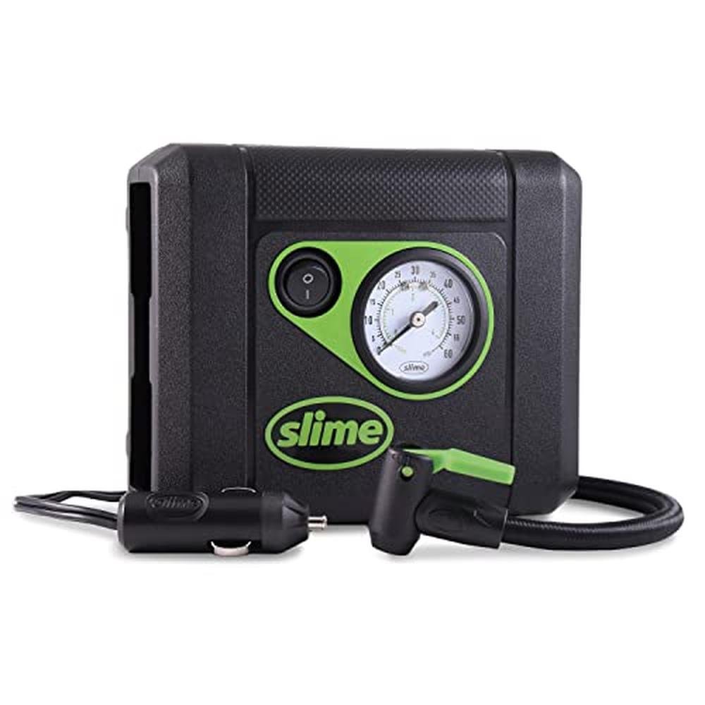 Tire Air: Slime 40060 Tire Inflator Compact Portable Car – Front View