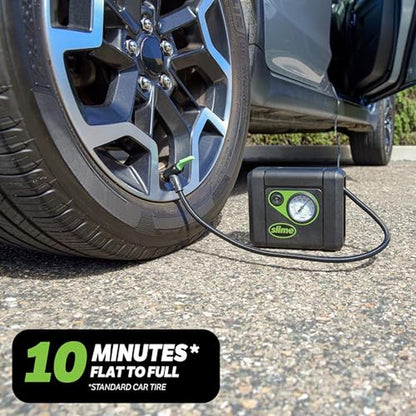 Tire Air: Slime 40060 Tire Inflator Compact Portable Car – Close-up Detail