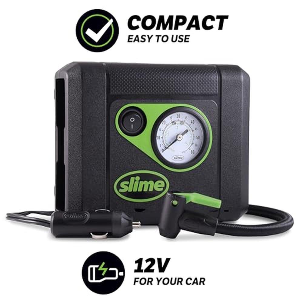 Tire Air: Slime 40060 Tire Inflator Compact Portable Car – In Use