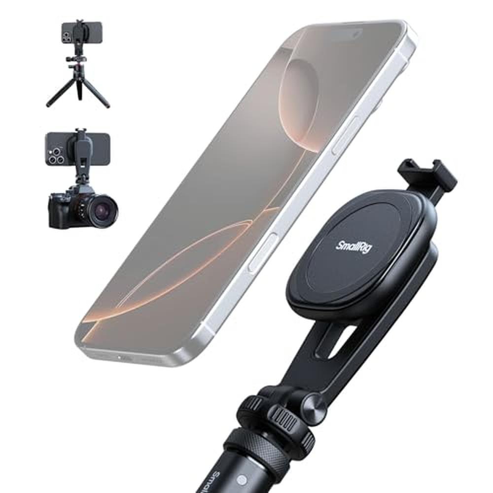 Phone Mount: SmallRig AC-10 Magnetic Attachable Phone Clamp – Front View