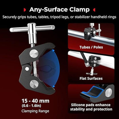 Magic Arm: SmallRig Magic Arm Clamp with 1/4" Screw – In Use