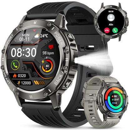 Watch Men: Premium Smartwatch Fitness Tracker Bluetooth – Front View