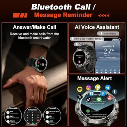 Watch Men: Premium Smartwatch Fitness Tracker Bluetooth – Side View