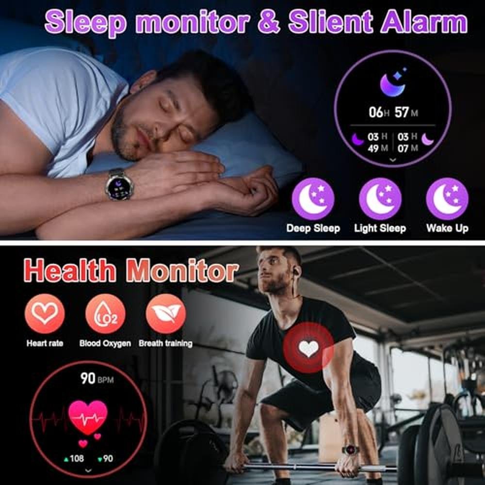 Watch Men: Premium Smartwatch Fitness Tracker Bluetooth – Close-up Detail