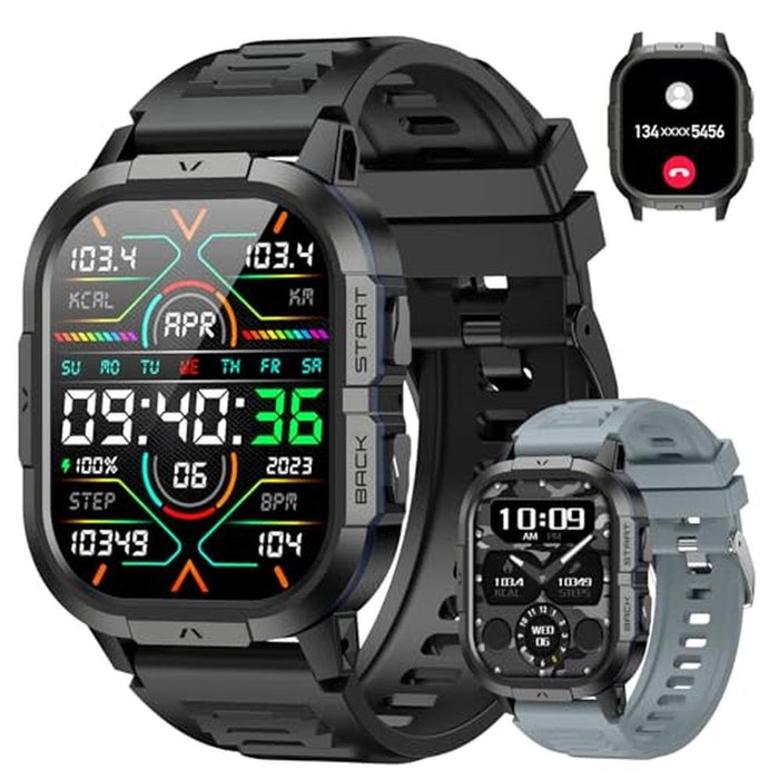 Watch Men: Smart Watch for Men Fitness Tracker Military – Front View