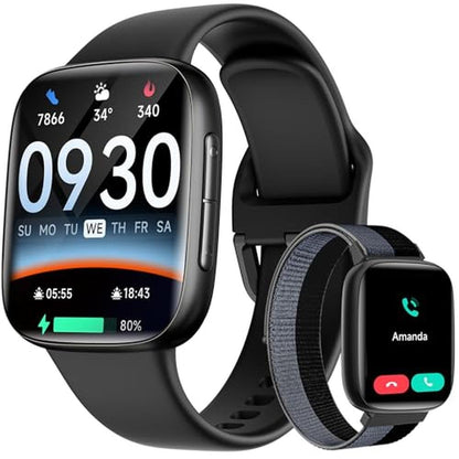 Smart Watch for Men: 1.85 AMOLED Ultra Clear Screen – Front View