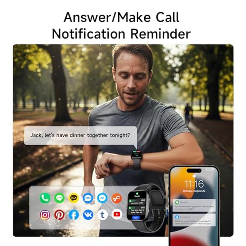 Smart Watch for Men: 1.85 AMOLED Ultra Clear Screen – Close-up Detail