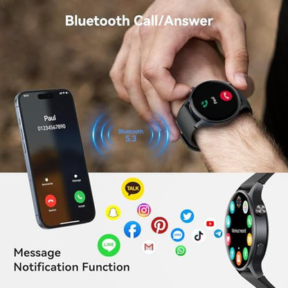 Smart Watch for Men: USA Warehouse AMOLED Ultra-Clear Screen – Close-up Detail