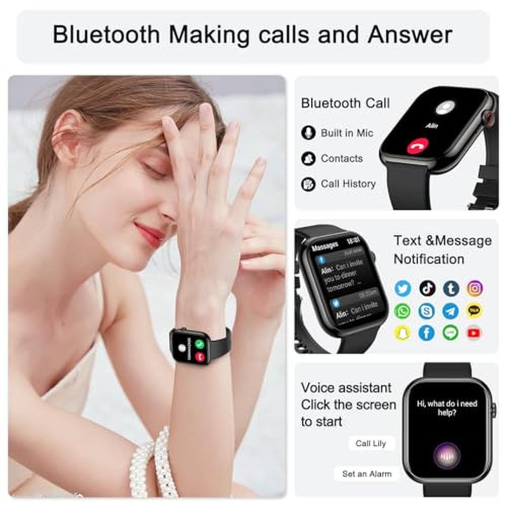 Men Watches: Smart Watch for Men Women Fitness Waterproof – Side View