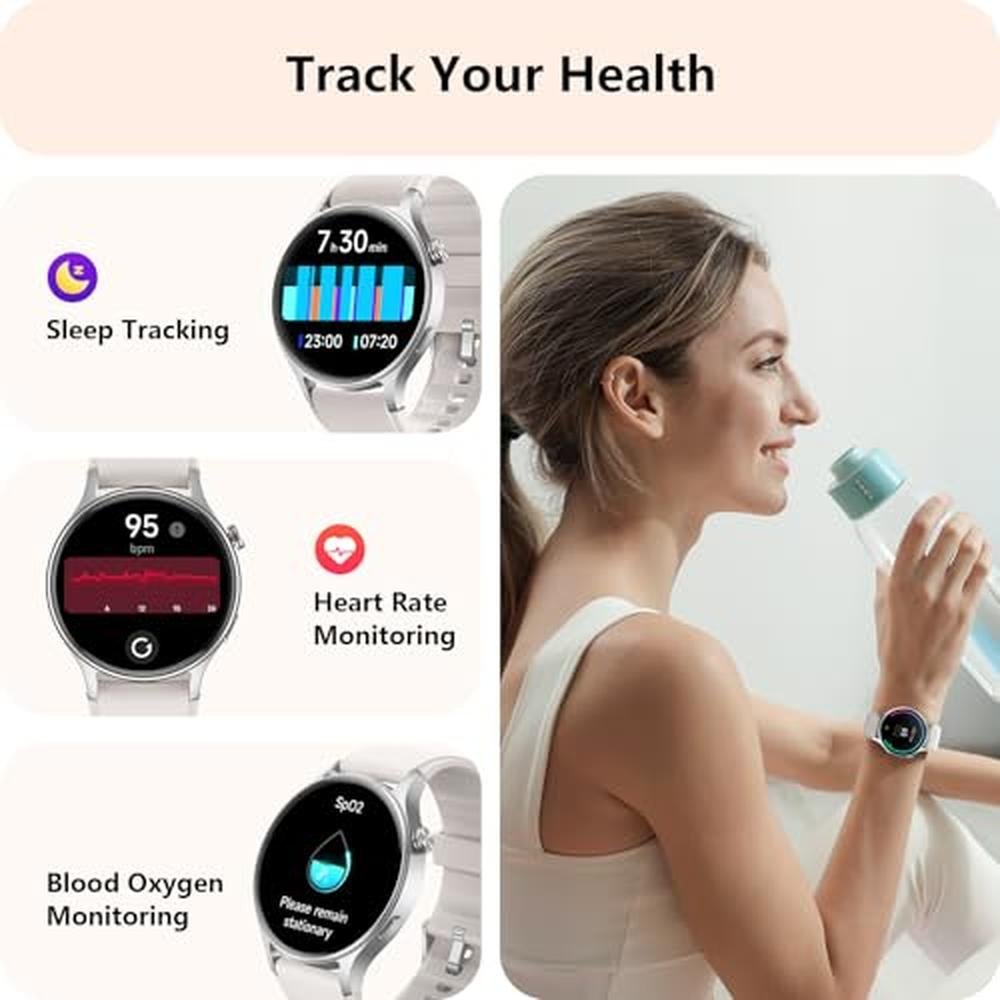 Watch Women: Smart Watch for Women AMOLED Ultra-Clear Screen – Side View