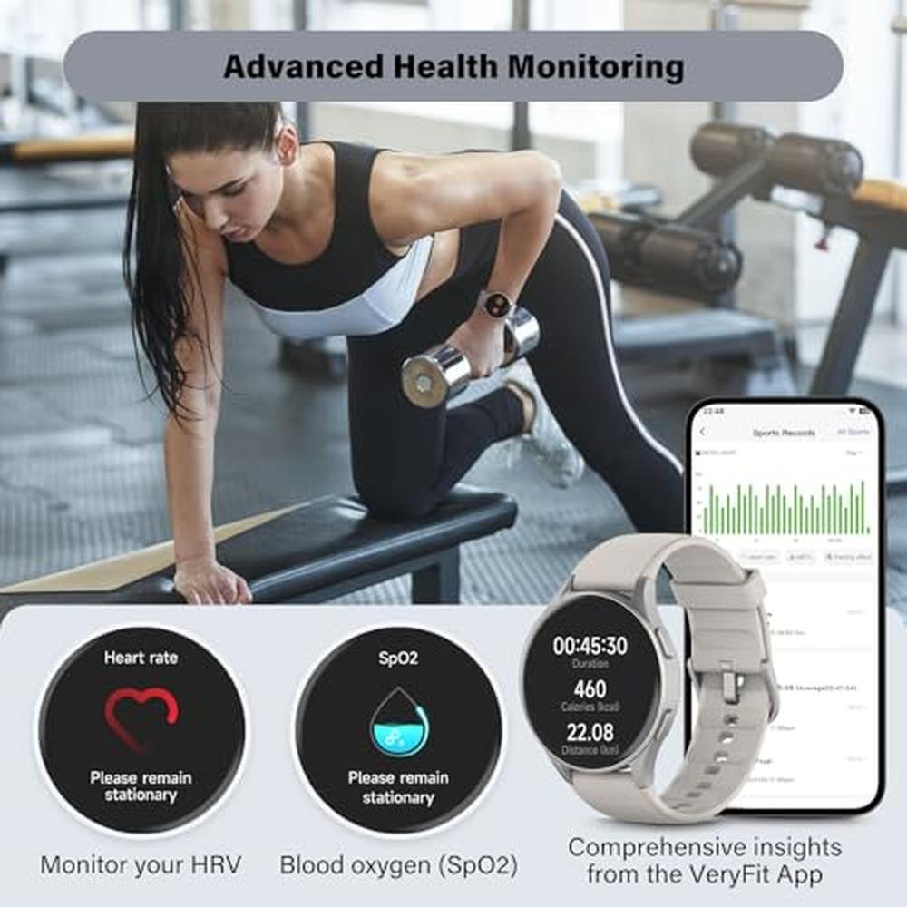 Watch Women: Smart Watch for Women Built-in Alexa GPS HRV – Side View