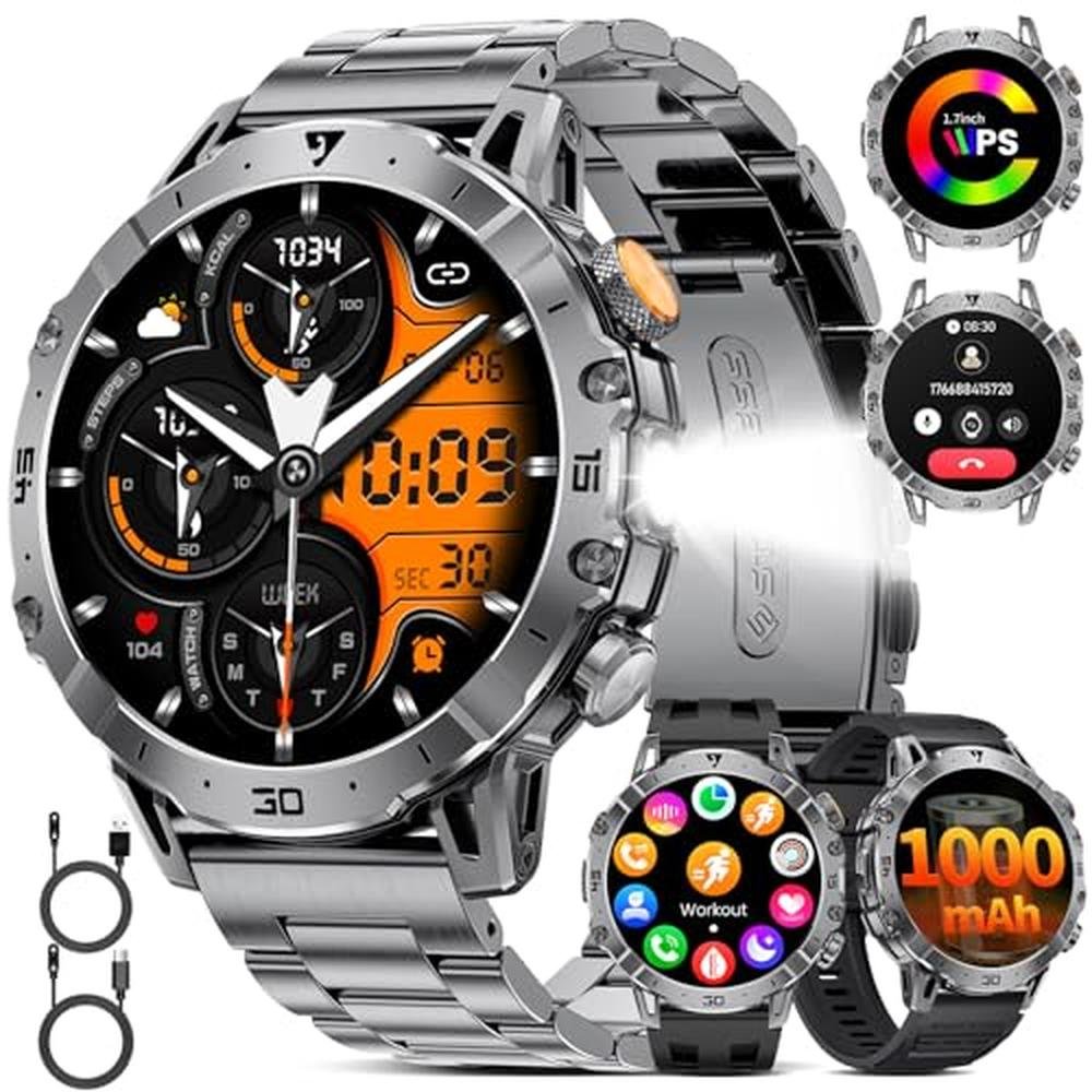 Smart Watches for Men: Ultra HD Screen – Front View