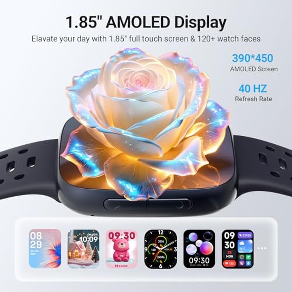 Watches Men: Smart Watches for Men Android iPhone 2 Bands – Side View