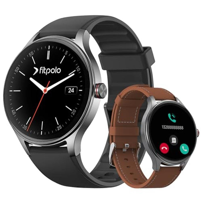 Smart Watches for Men: USA Warehouse 1.27 Round Smartwatch – Front View
