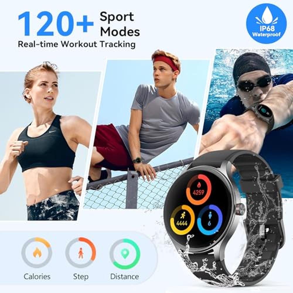 Smart Watches for Men: USA Warehouse 1.27 Round Smartwatch – In Use