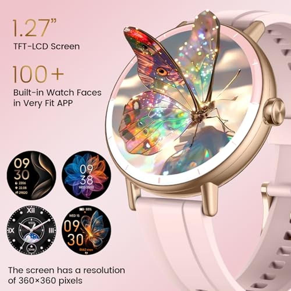 Watches Women: Smart Watch 1.27 HD Fitness Tracker with – Side View