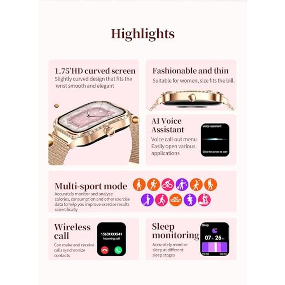 Watches Tracker: Smart Watches for Women Android iPhone – Side View