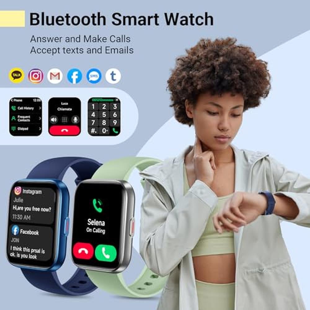 Watch Smartwatch: Premium USA Brand 1.8'' Fitness Tracker – Side View
