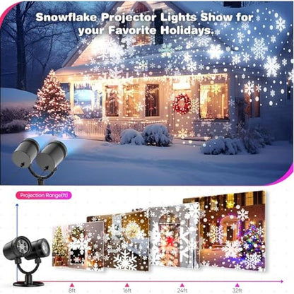 Projector Lights: Snowflake Projector Lights Outdoor – Side View