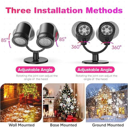 Projector Lights: Snowflake Projector Lights Outdoor – In Use