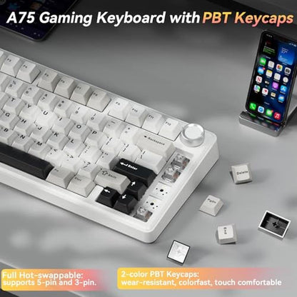 Keyboard Solakaka: SOLAKAKA A75 75% Wireless Mechanical Hot – In Use