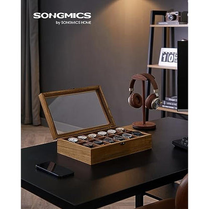 Watch Songmics: Songmics 12-Slot Watch Box – Side View