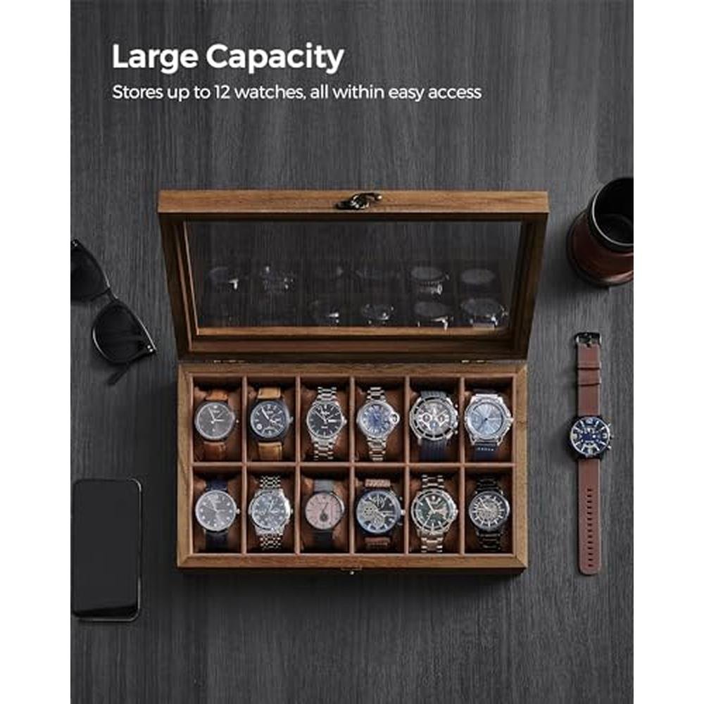 Watch Songmics: Songmics 12-Slot Watch Box – In Use
