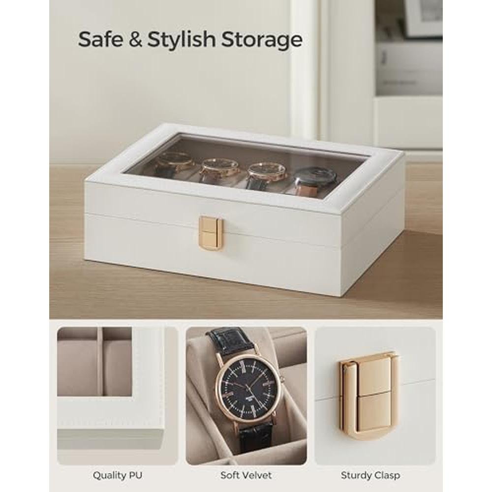 Watch Songmics: Songmics Watch Box 10 Slot – Close-up Detail