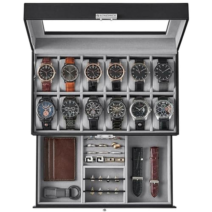 Watch Songmics: Songmics Watch Box 12 Slot – Front View