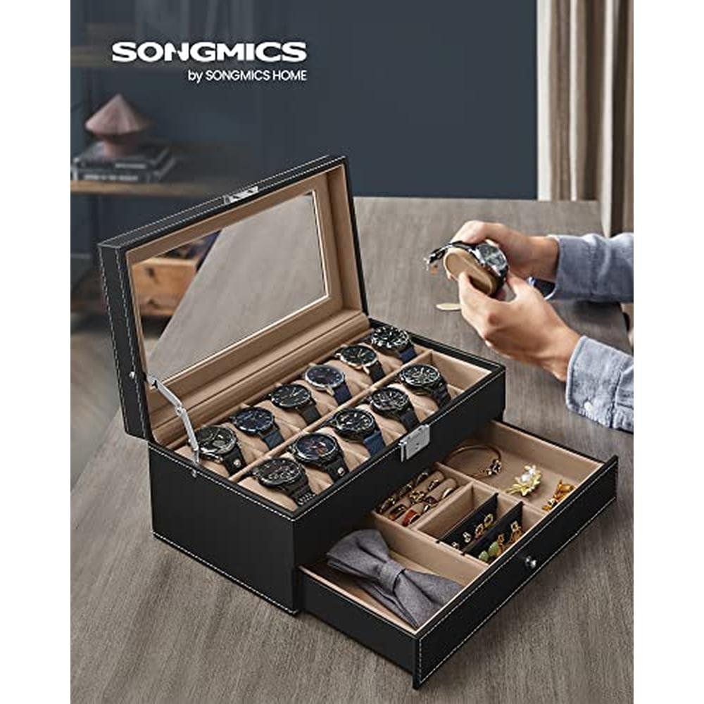 Watch Songmics: Songmics Watch Box 12 Slot – Side View