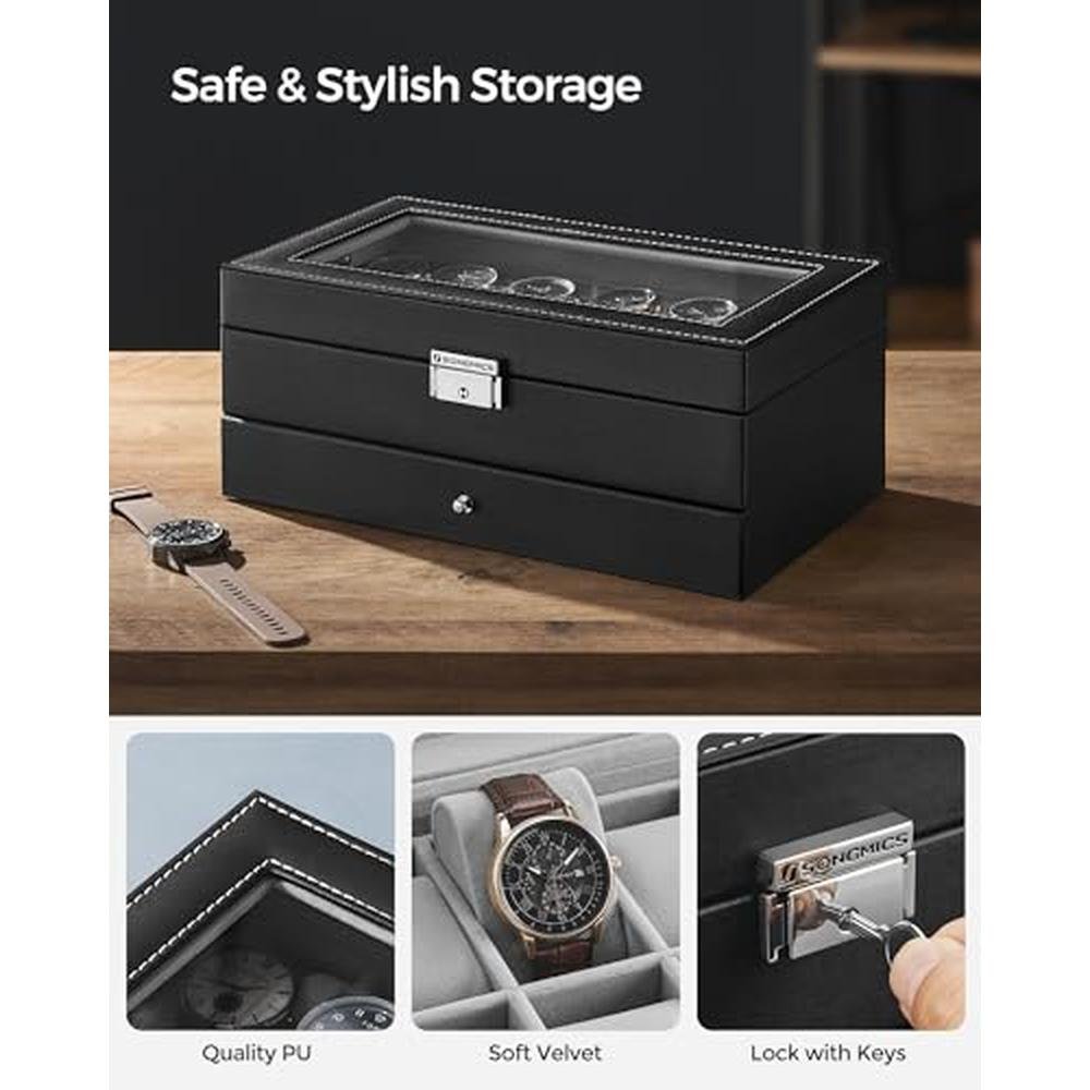 Watch Songmics: Songmics Watch Box 12 Slot – In Use