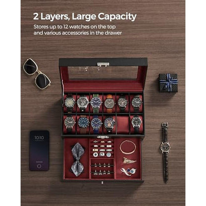 Watch Songmics: SONGMICS Watch Box 12 Slot – In Use
