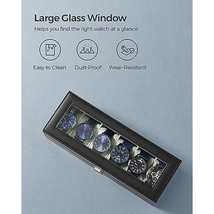 Watch Songmics: Songmics Watch Box 6 Slot Watch Case – In Use