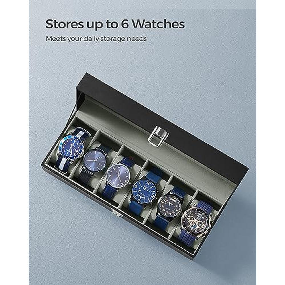 Watch Songmics: Songmics Watch Box 6 Slot Watch Case – Packaging