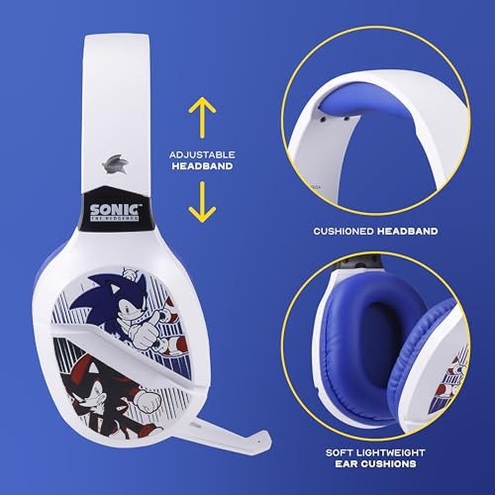 Sonic The Hedgehog Wireless Gaming Headset with Bluetooth – Close-up Detail