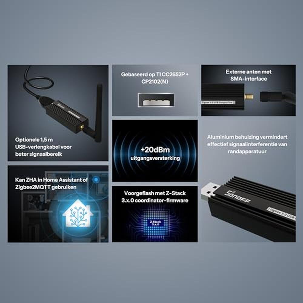 SONOFF Zigbee 3.0 USB Dongle Plus Gateway – Close-up Detail