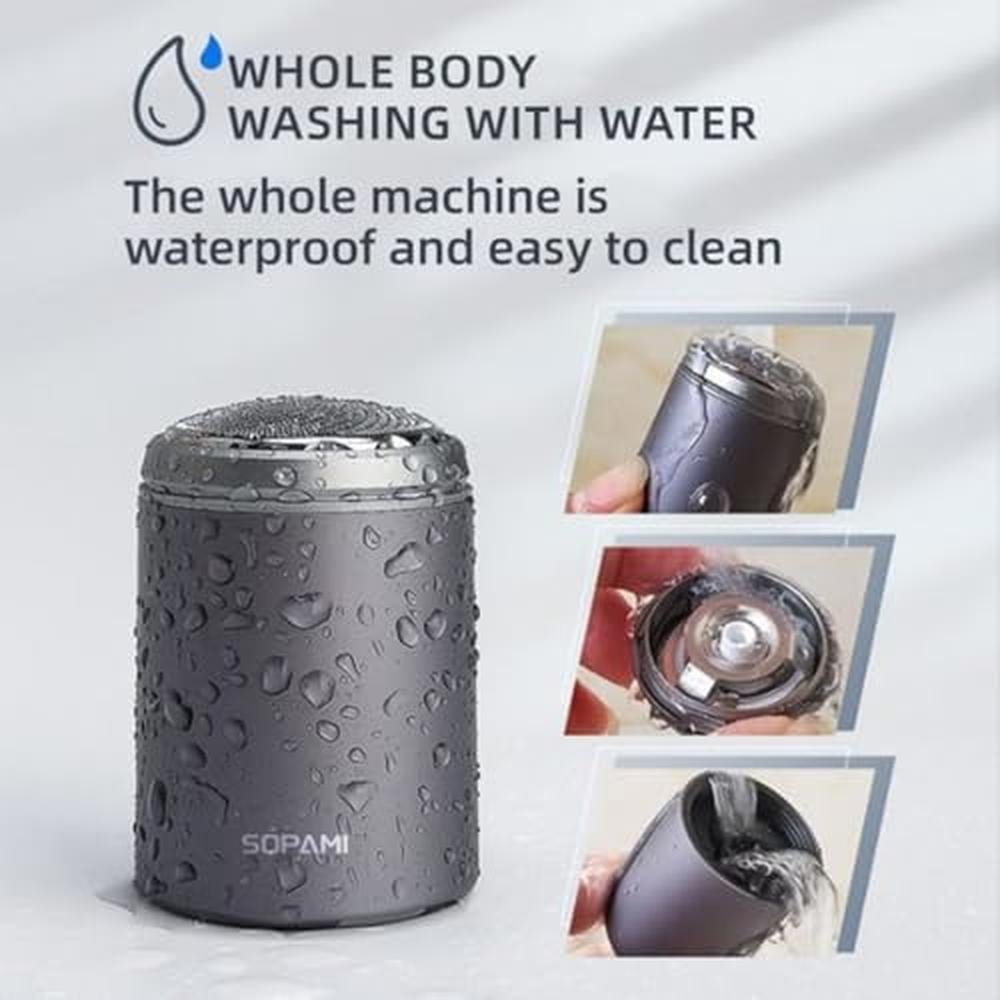 Electric Shaver: SOPAMI Mini Shaver Waterproof Rechargeable – Side View