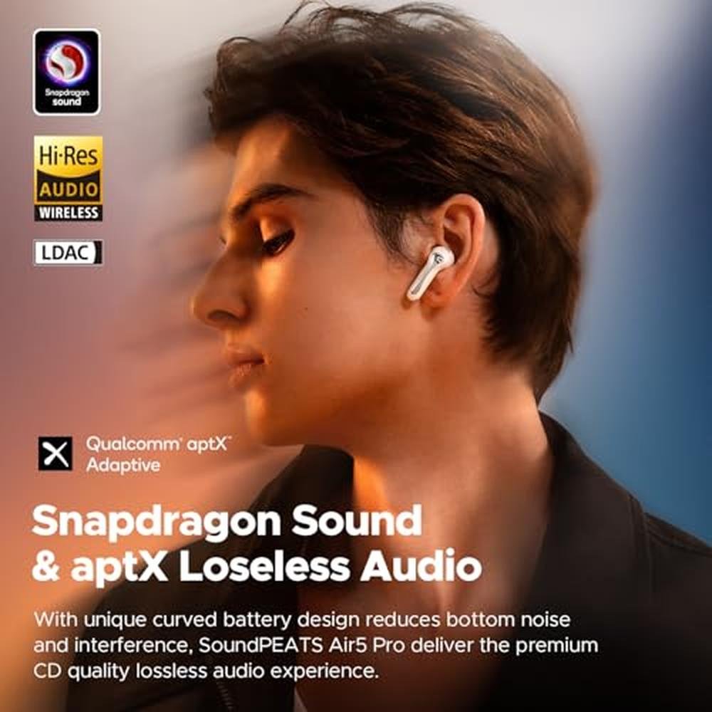 SoundPEATS Air5 Pro Hi-Res Wireless Earbuds – Side View
