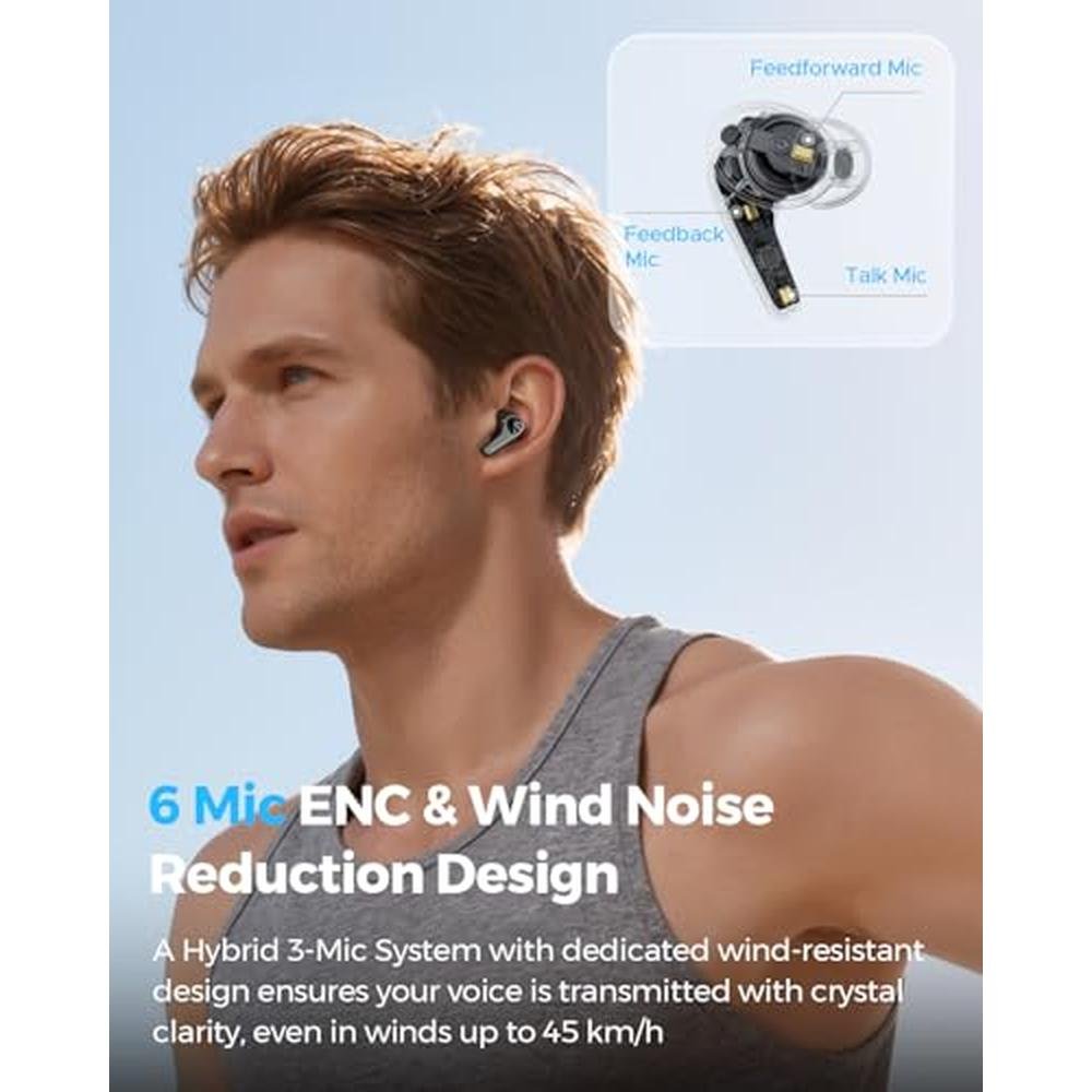 SOUNDPEATS C30 Hybrid ANC Earbuds with LDAC Hi-Res Audio – In Use