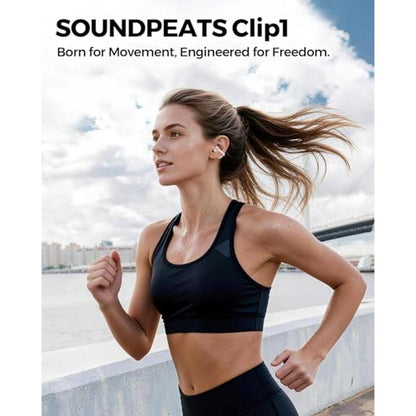 SoundPEATS Clip1 Ultra Comfort Open Ear Clip-On Earbuds – In Use
