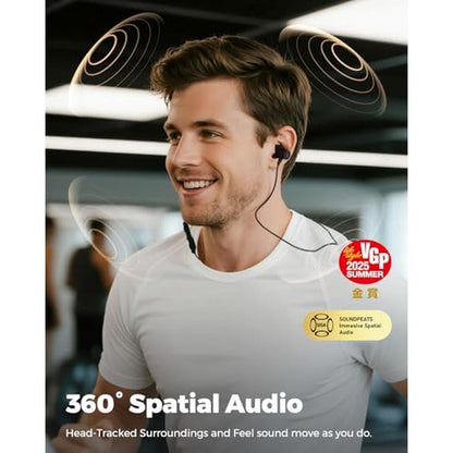 SoundPEATS Q40 HD Sports Neckband Headphones with LDAC – In Use