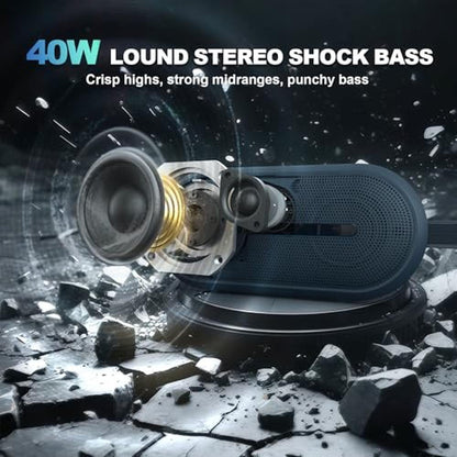 Speaker SOWO: SOWO Portable Bluetooth Speaker 40W IP67 – Side View
