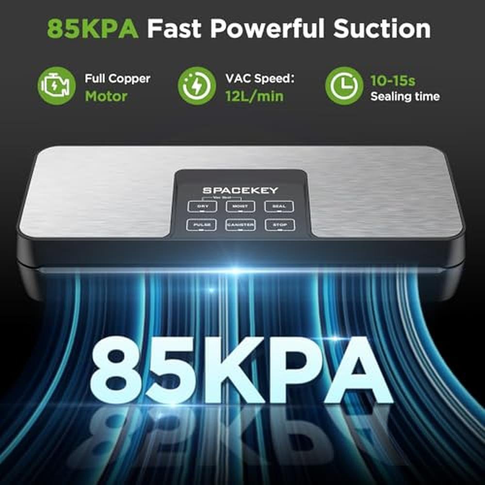 Vacuum Sealer: SPACEKEY 85Kpa Food Vacuum Machine – Close-up Detail