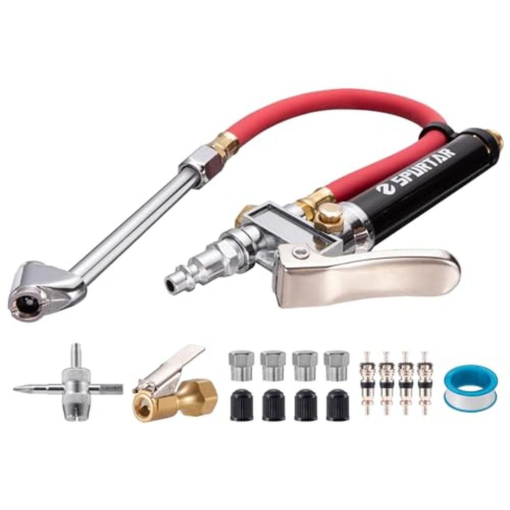 Tire Pressure Gauge: Spurtar 10-120 PSI Heavy Duty Tire – Front View